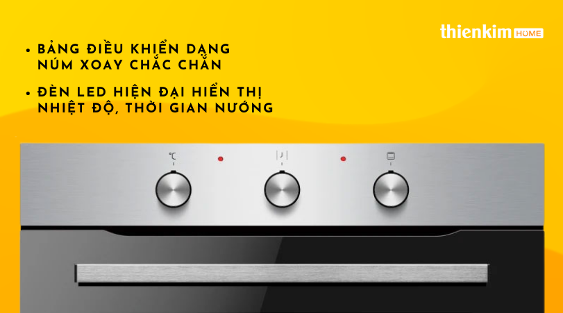 Lò nướng âm tủ Hafele HO-K60C 535.62.591 bảng điều khiển núm vặn